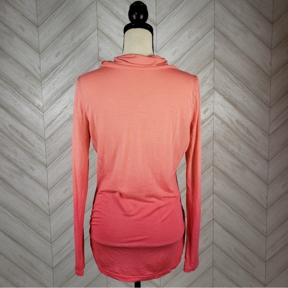 🌵LUCY Ombre Pink Pop Over Cowl Neck Tops - Picture 3 of 3